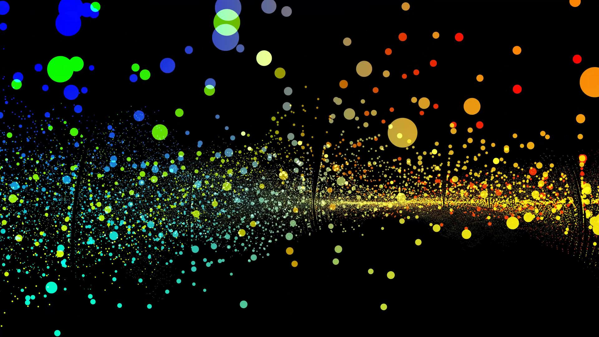 振动球可视化波技术数字表面的抽象彩色波形浮变维度视频的预览图