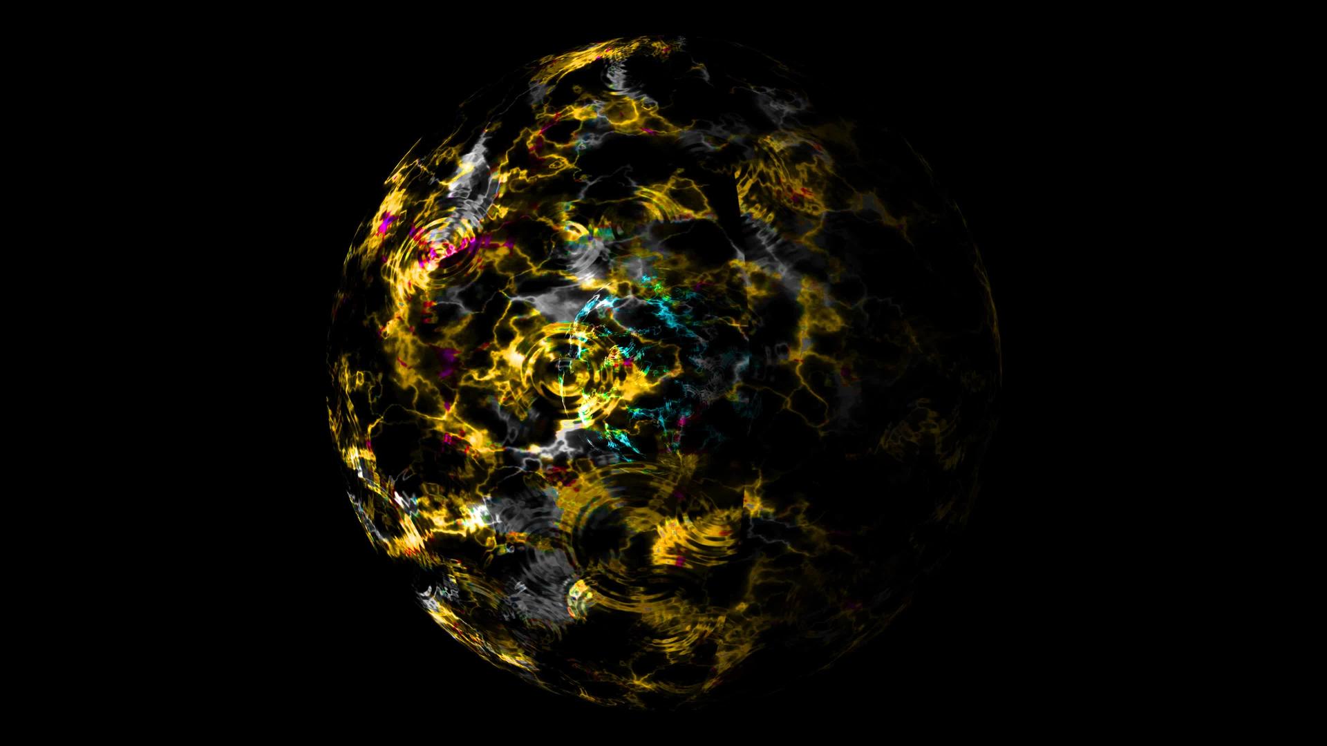 抽象aqua核心可视波技术数字金能球表面和视频的预览图