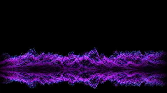 反射抽象紫蓝波音频音频音乐可视化波技术视频的预览图