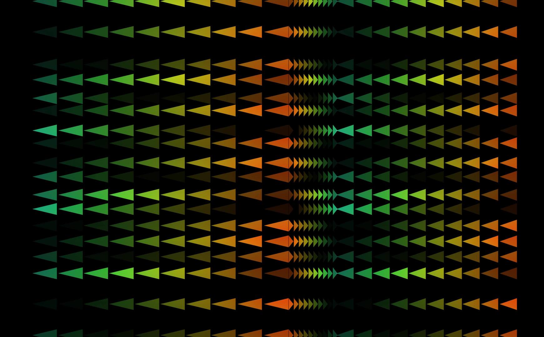 黑屏线上的三角形彩虹图案和微小的慢速都被稀释了视频的预览图