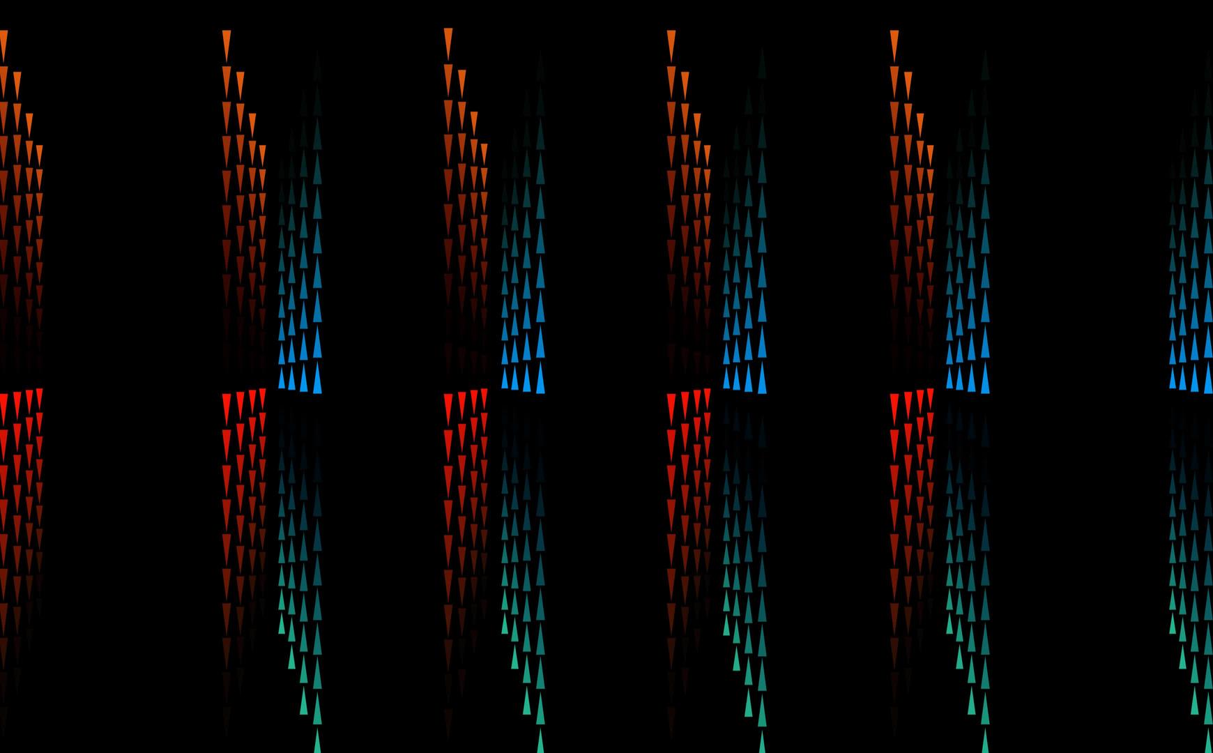 三角形彩虹在黑屏上缓慢旋转数字视频的预览图