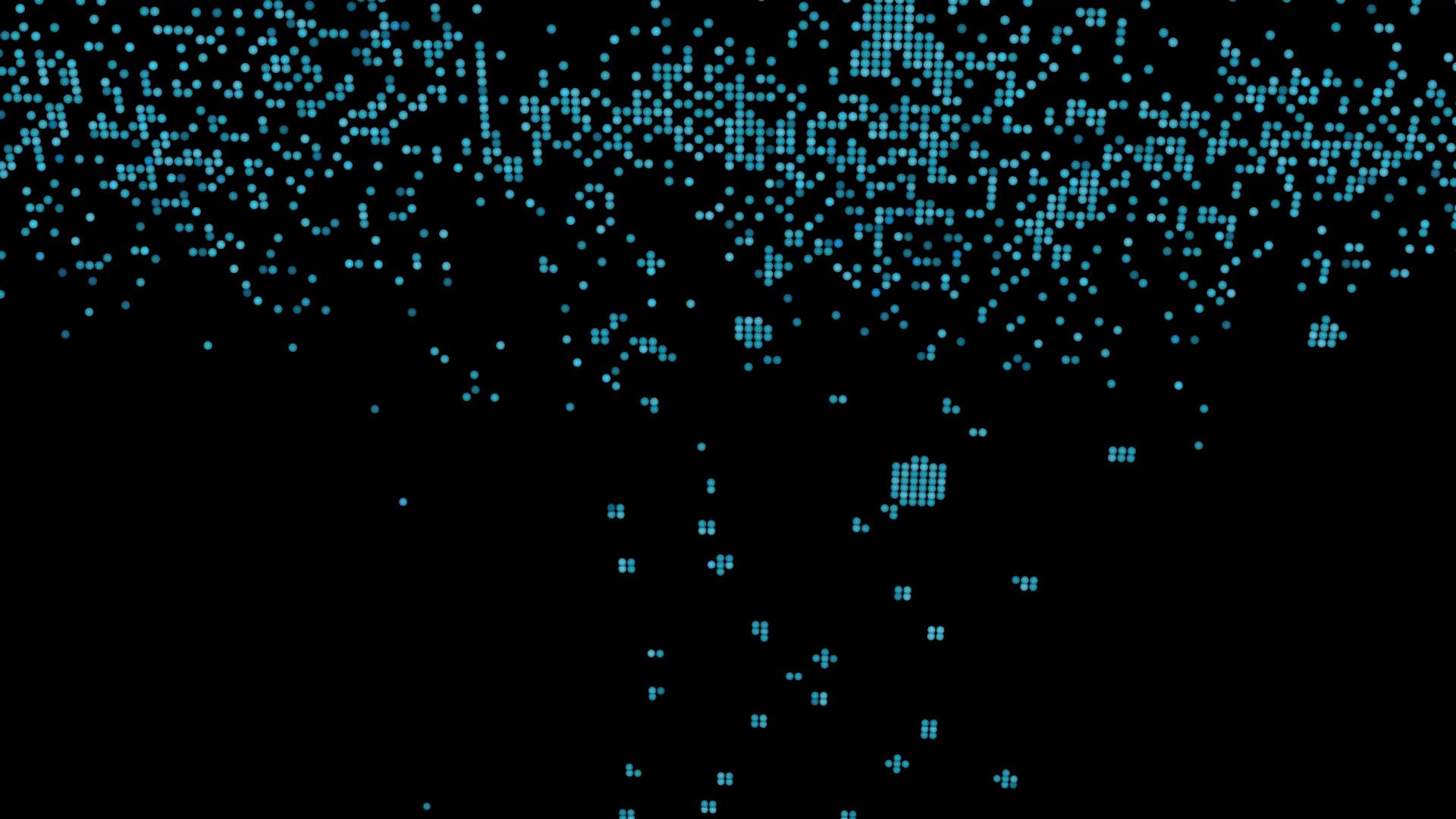 三个抽象数字点亮灯在黑色屏幕上快速闪烁加勒比色调视频的预览图