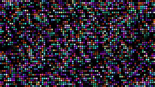 动画抽象红橙黄紫水蓝光点粒子图案波形振荡可视化视频的预览图