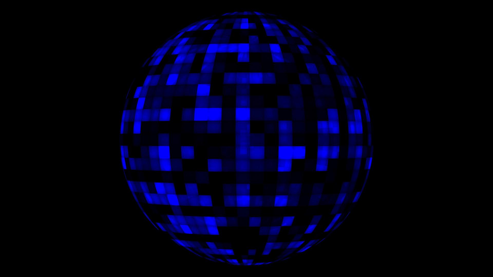 数字表面背景动画抽象深蓝色调平方色光粒子图案波形振动视频的预览图