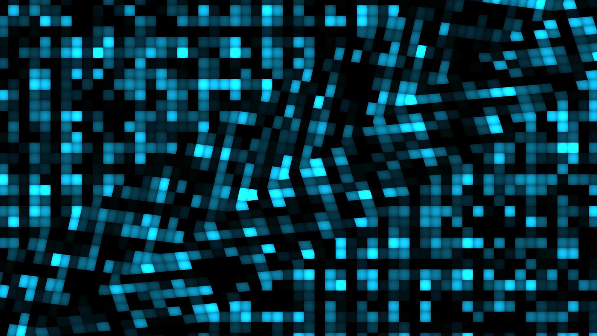 蓝色调波数字表面背景的可视化图像化蓝色声波视频的预览图