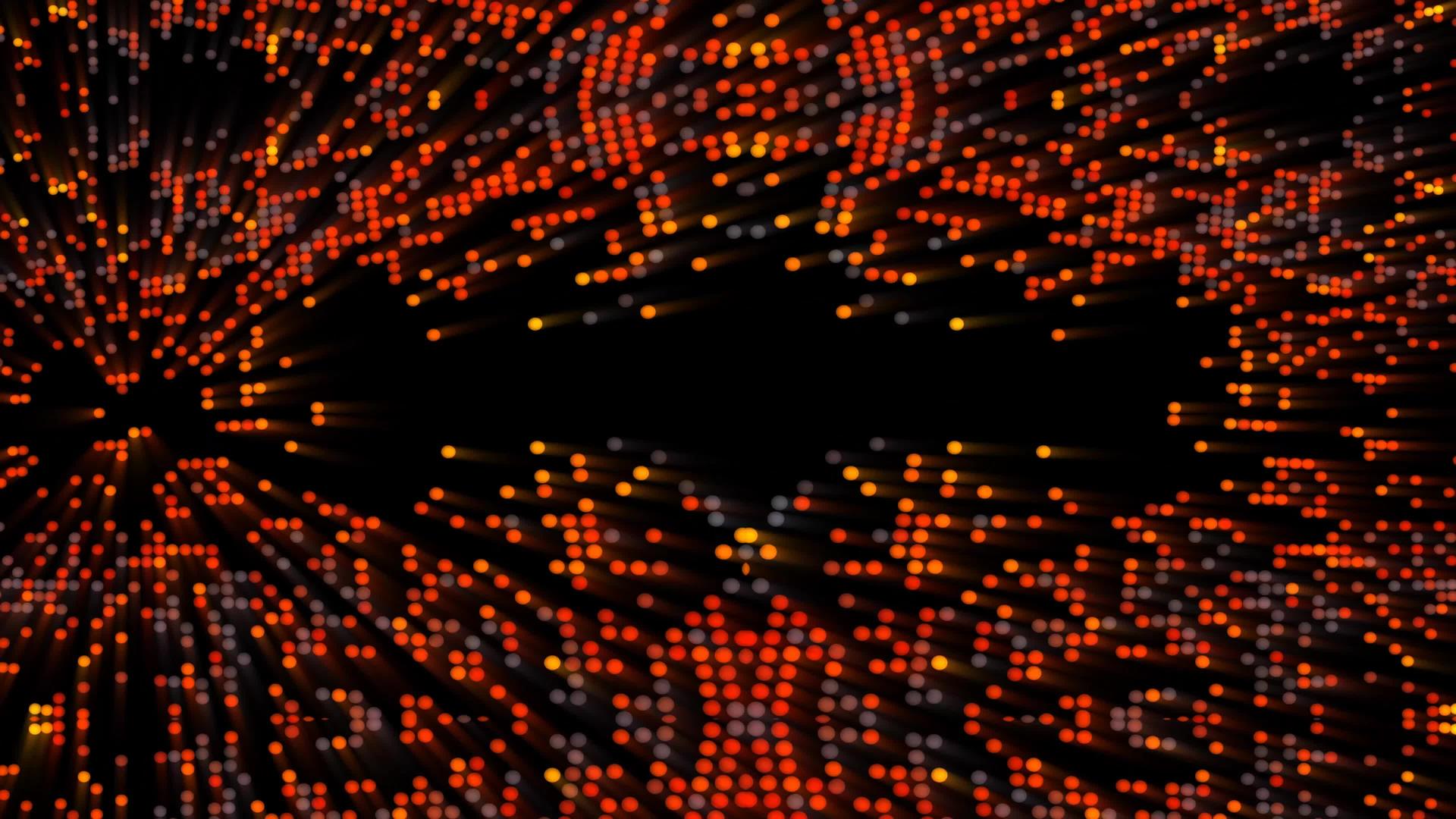 黑色屏幕上的三度反射抽象数字点亮灯闪烁永恒的火焰视频的预览图