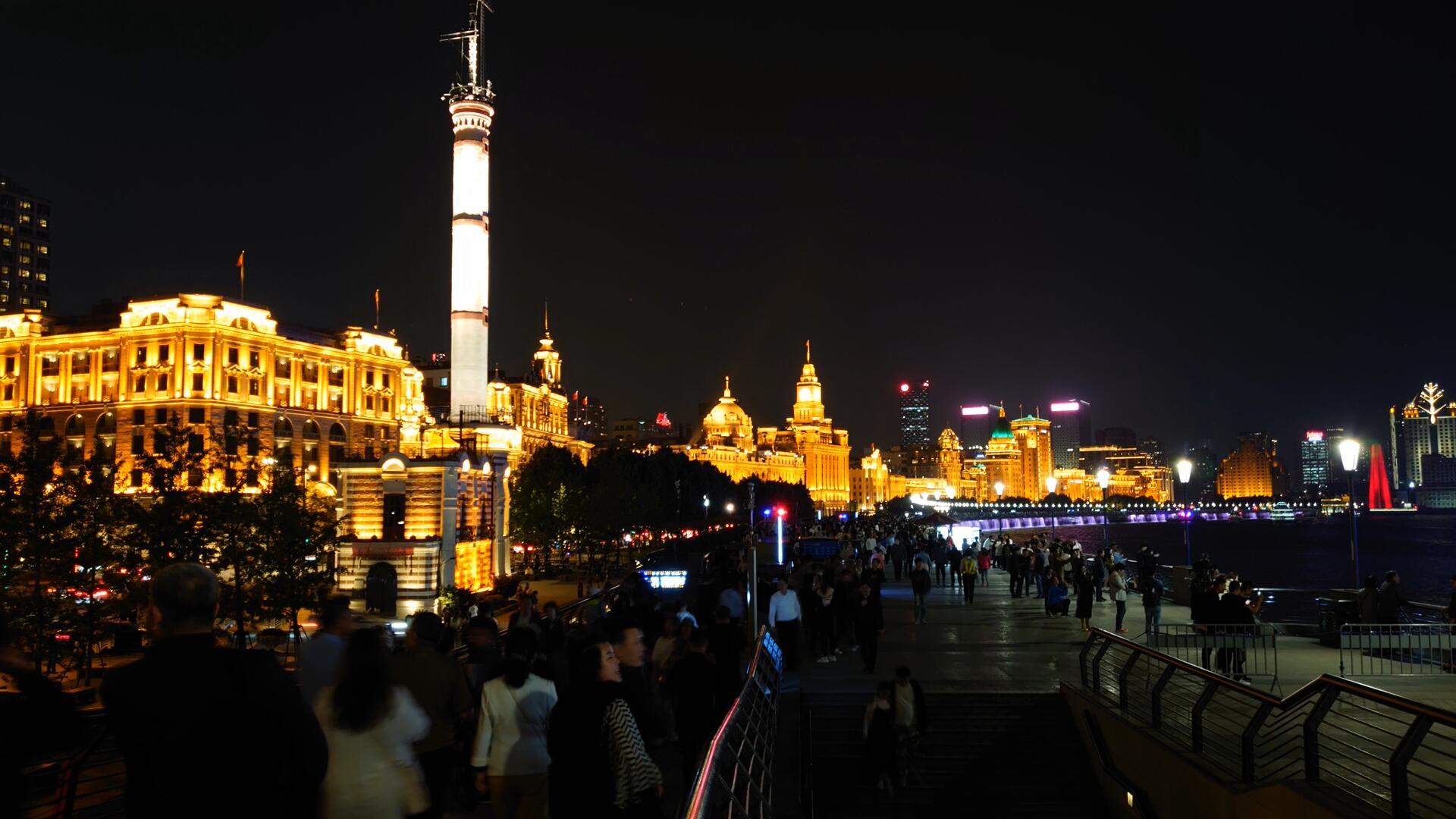 上海外滩夜景延时视频的预览图