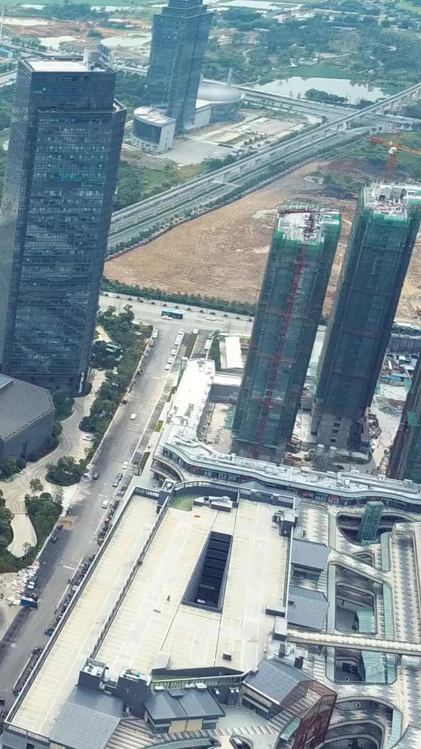 桂林临桂新区高清航拍金贸中心双塔高楼视频的预览图