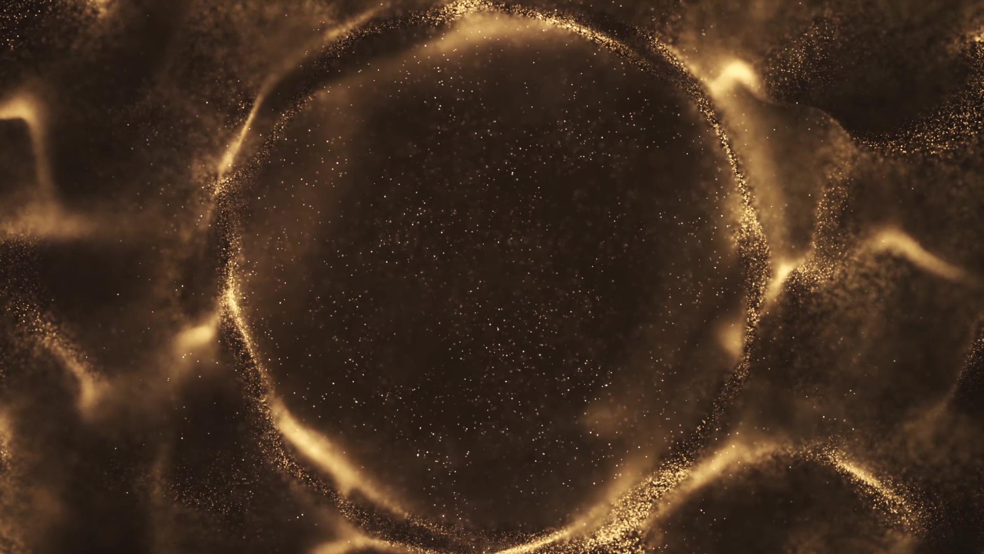大气金色粒子抽象背景视频的预览图