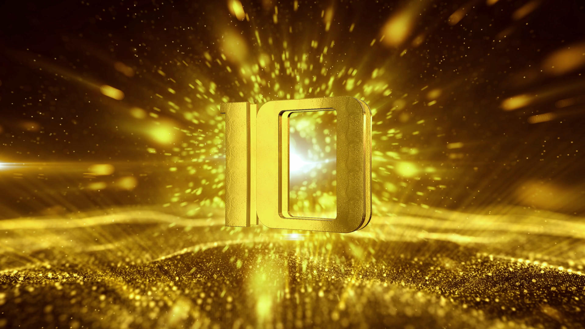 4K震撼的金色史诗三维倒计时片头AE模板视频的预览图