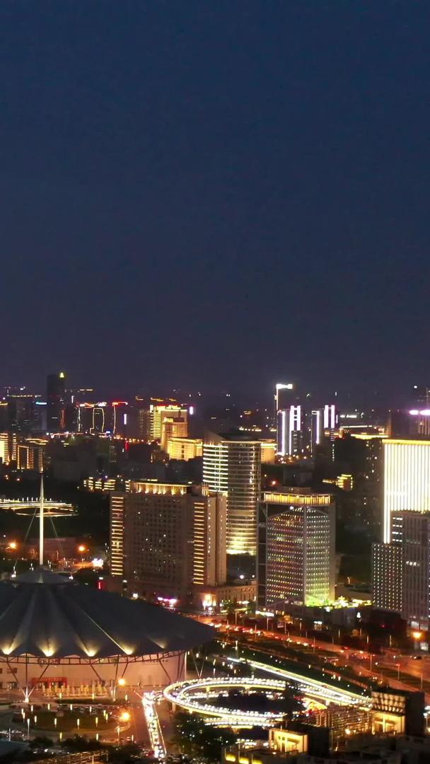 郑州城市风光大玉米夜景航拍视频视频的预览图