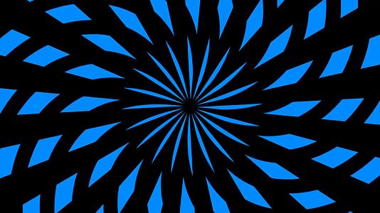 蓝色旋转螺旋形状的黑色背景视频的预览图