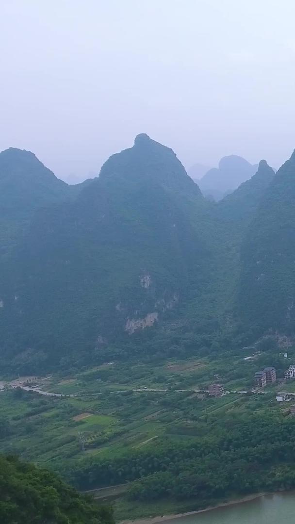 中国自然风光桂林山水相公山航拍视频的预览图
