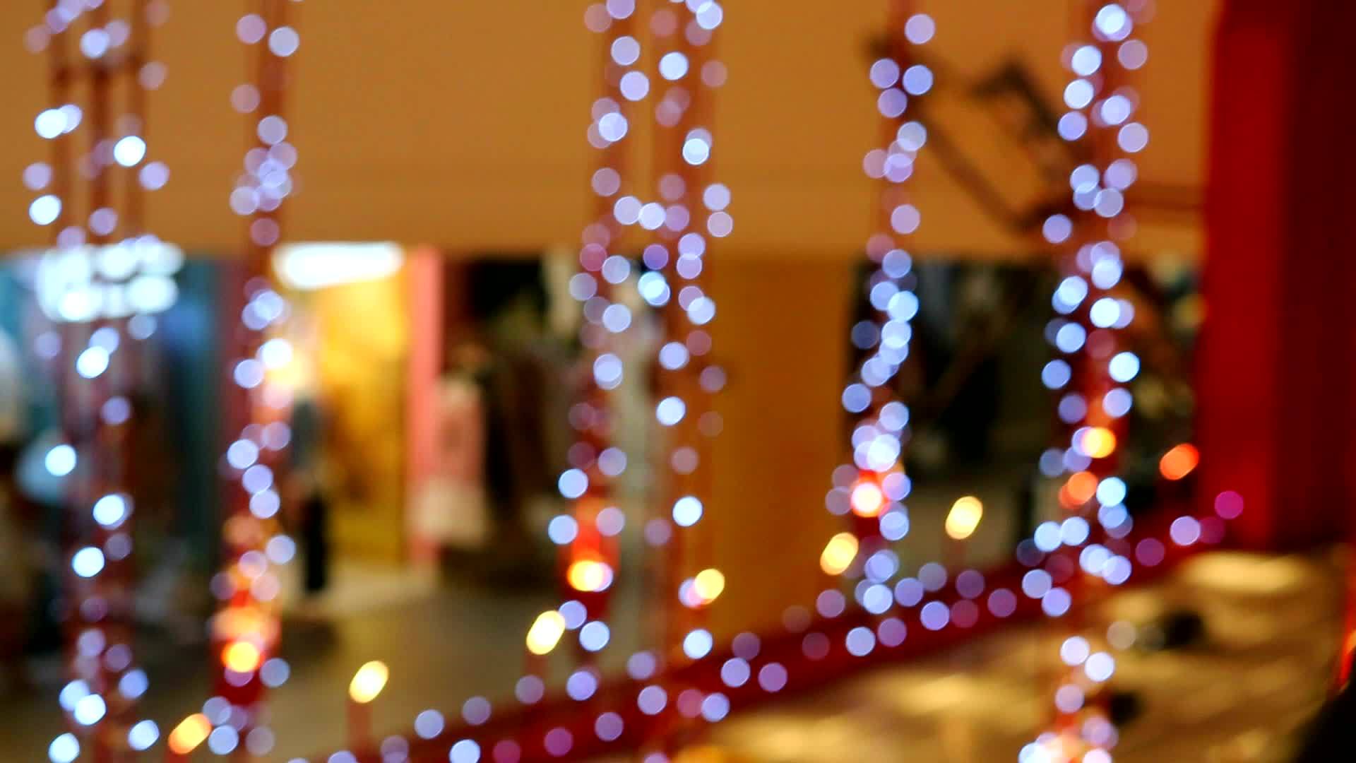 商场内部含糊不清bokeh光灯视频的预览图