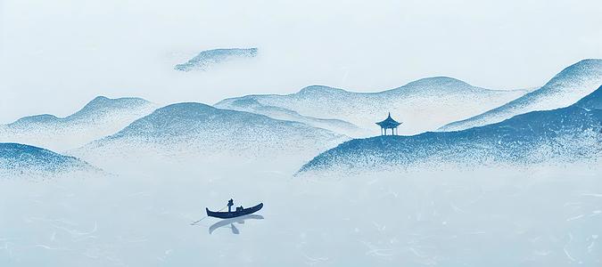 中国风的山水背景视频的预览图