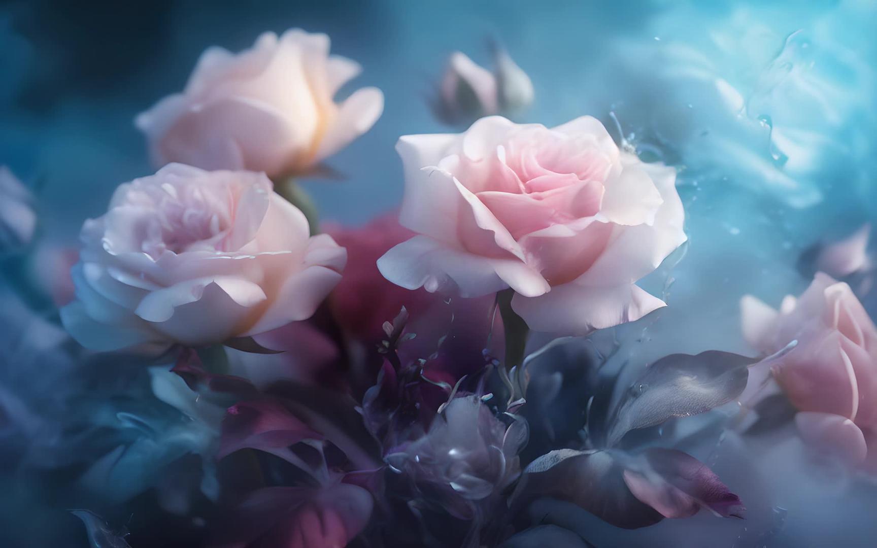 玫瑰花壁纸数字艺术视频的预览图