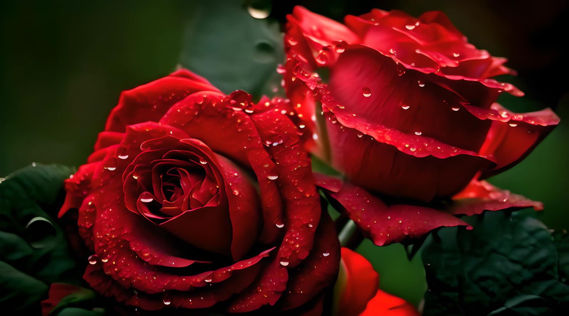 玫瑰数字艺术是红色的视频的预览图