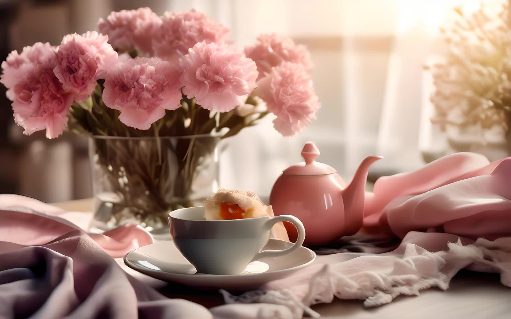 康乃馨的母亲节花朵视频的预览图