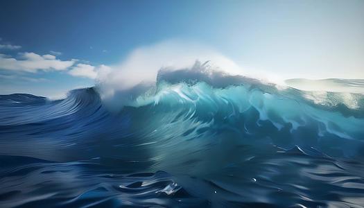 巨大波浪数字艺术波浪数字艺术视频的预览图