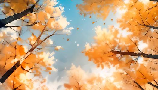 秋天天空蔚蓝视频的预览图
