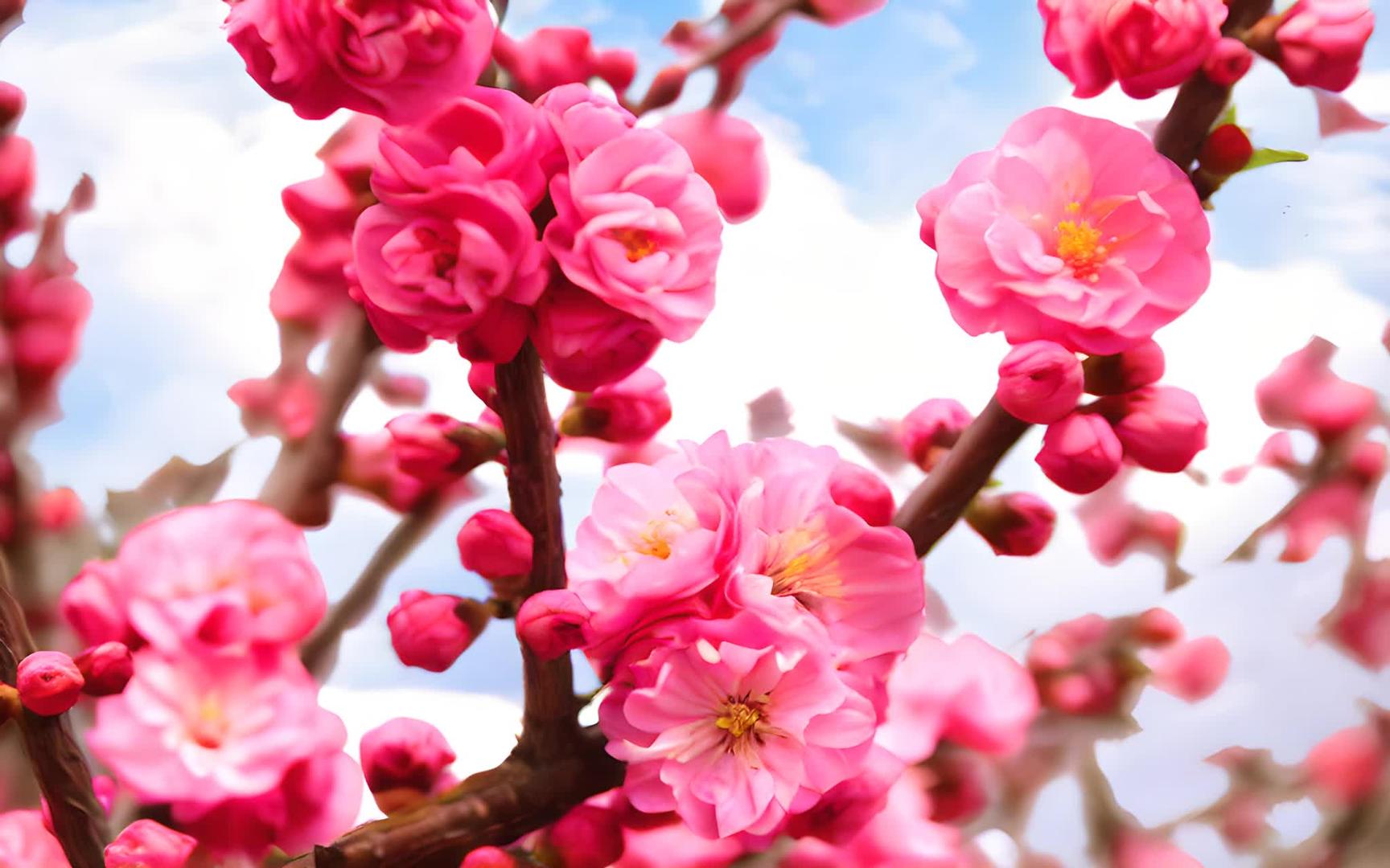 春暖花开的红桃花视频的预览图