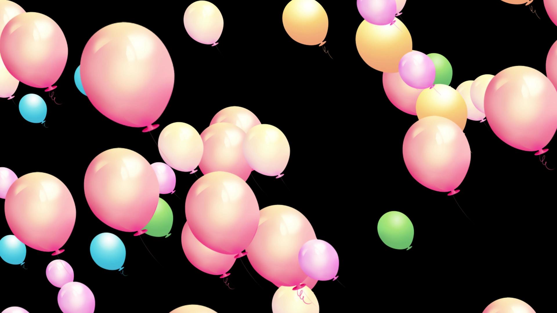 4K动态彩色气球上升动态视频素材视频的预览图