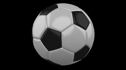 足球以透明的背景旋转K阿尔法片段视频的预览图