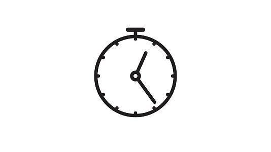 时间运行秒表图标与移动箭头计数动画时钟运动图形视频的预览图