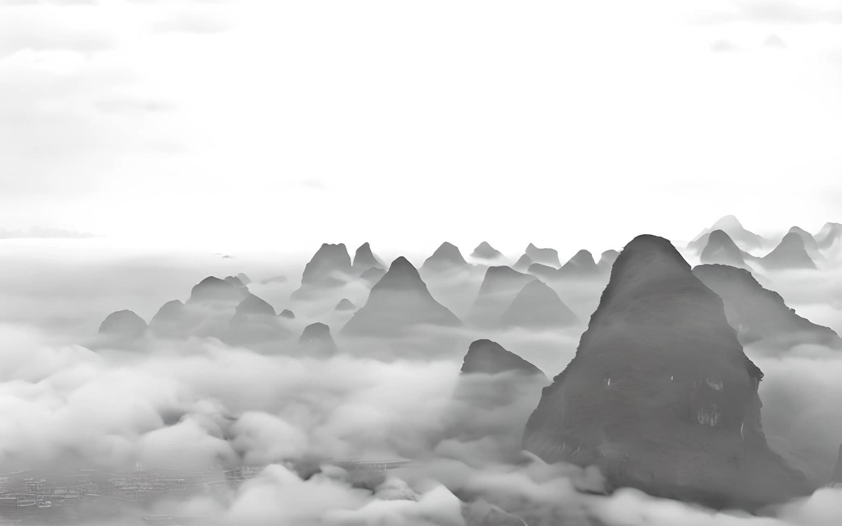 高山环绕云海视频的预览图