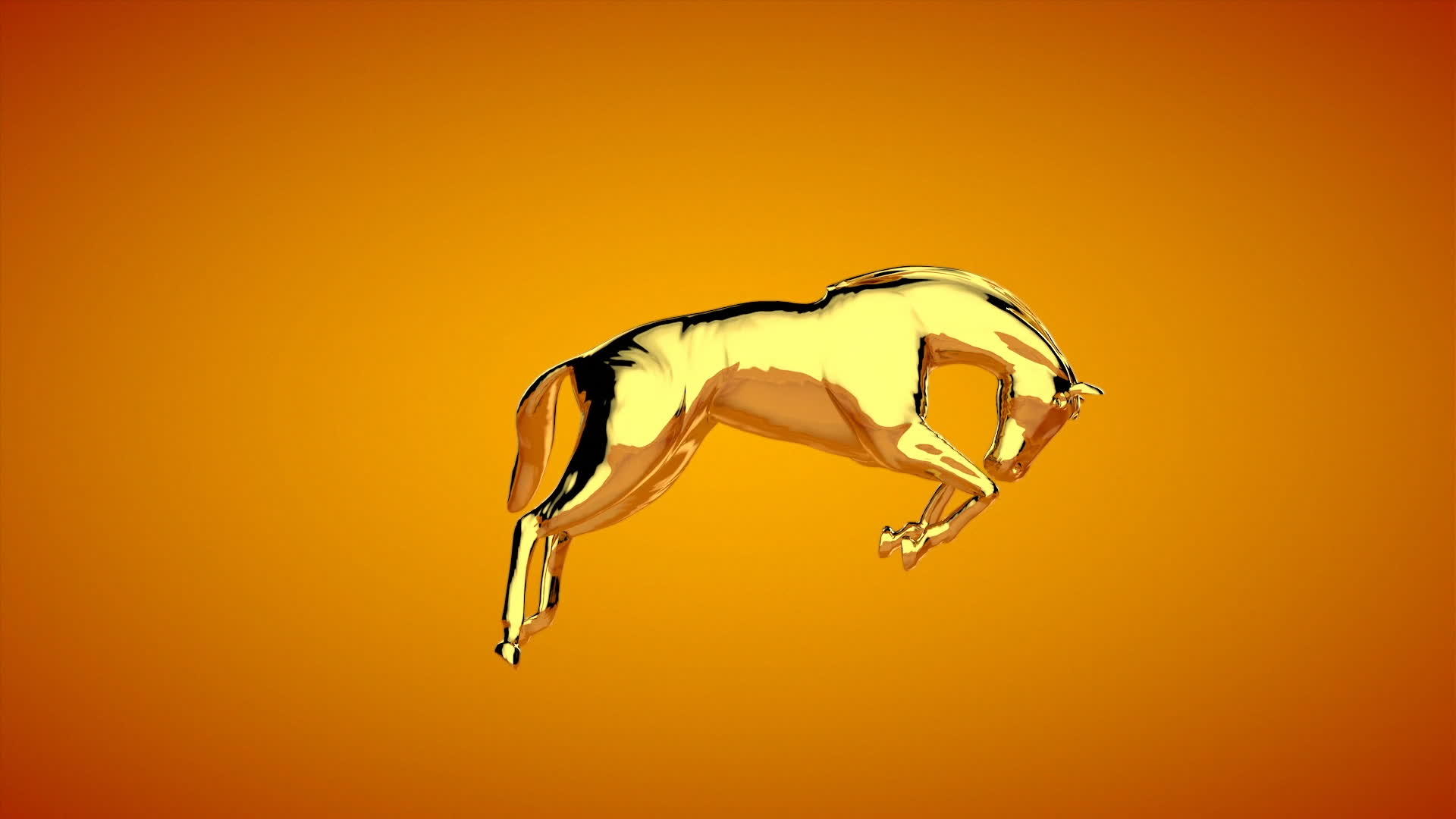 金马狂野踢金马无缝环橙色工作室挂在后面视频的预览图
