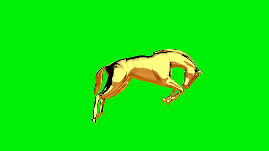金马狂野踢金马无缝环绕绿屏视频的预览图