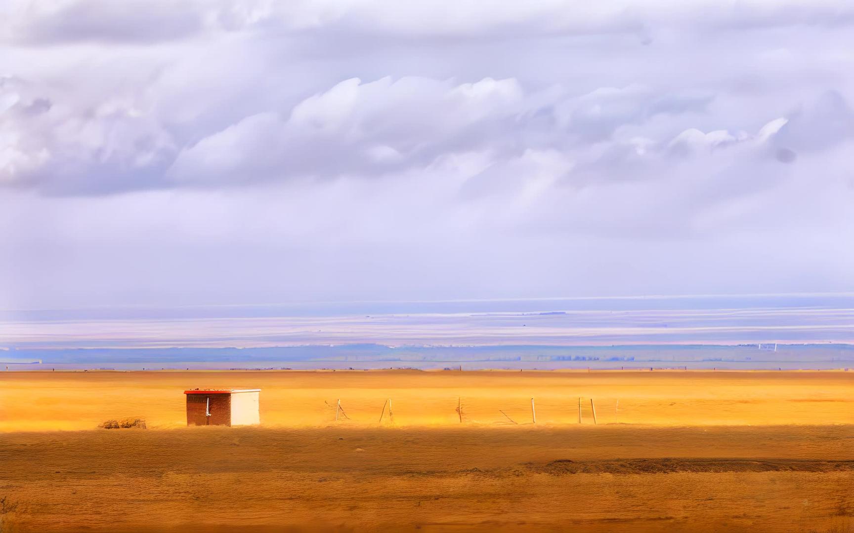 金黄色的新疆草原视频的预览图