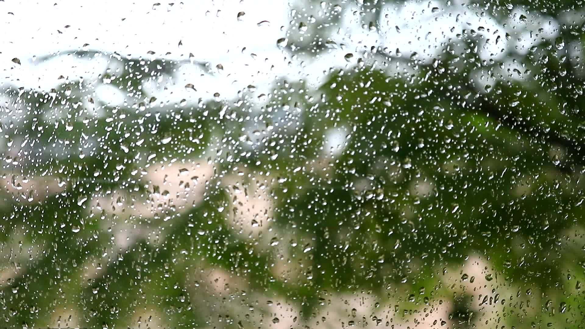 雨滴、大风、深风、背景模糊向窗外可见度差异视频的预览图