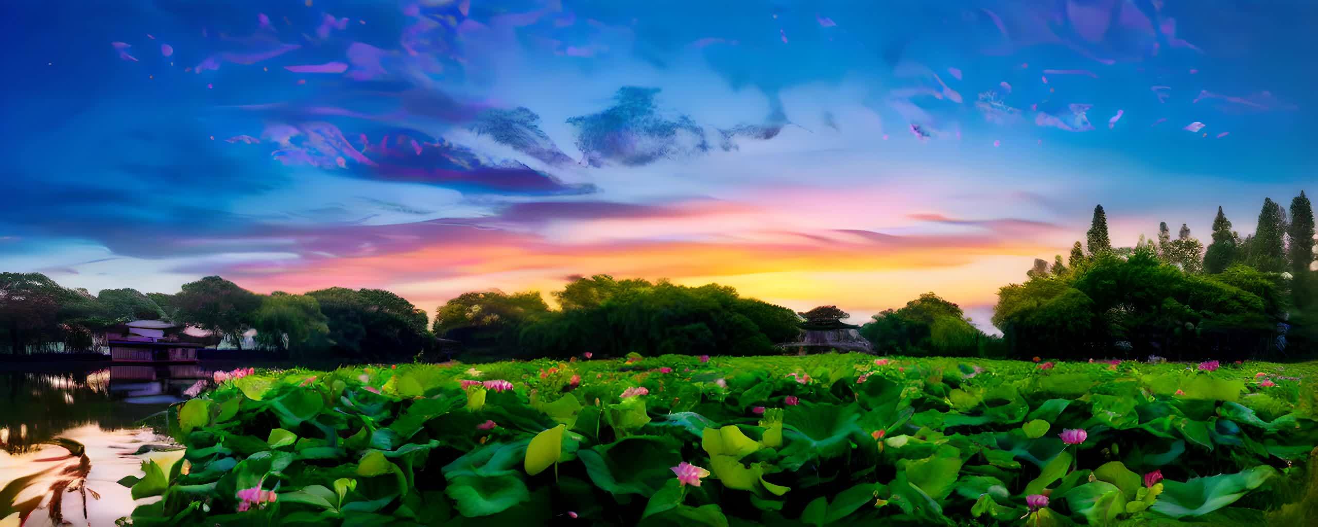 三玉带晴虹清西湖十八景视频的预览图