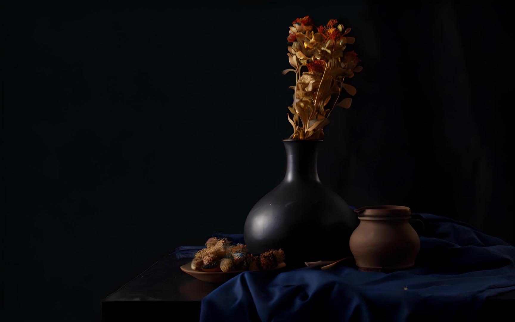 干花花瓶设计背景材料材料视频的预览图