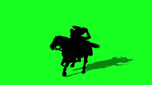 中世纪骑士在休眠的绿色屏幕上用剑和盾牌战斗视频的预览图