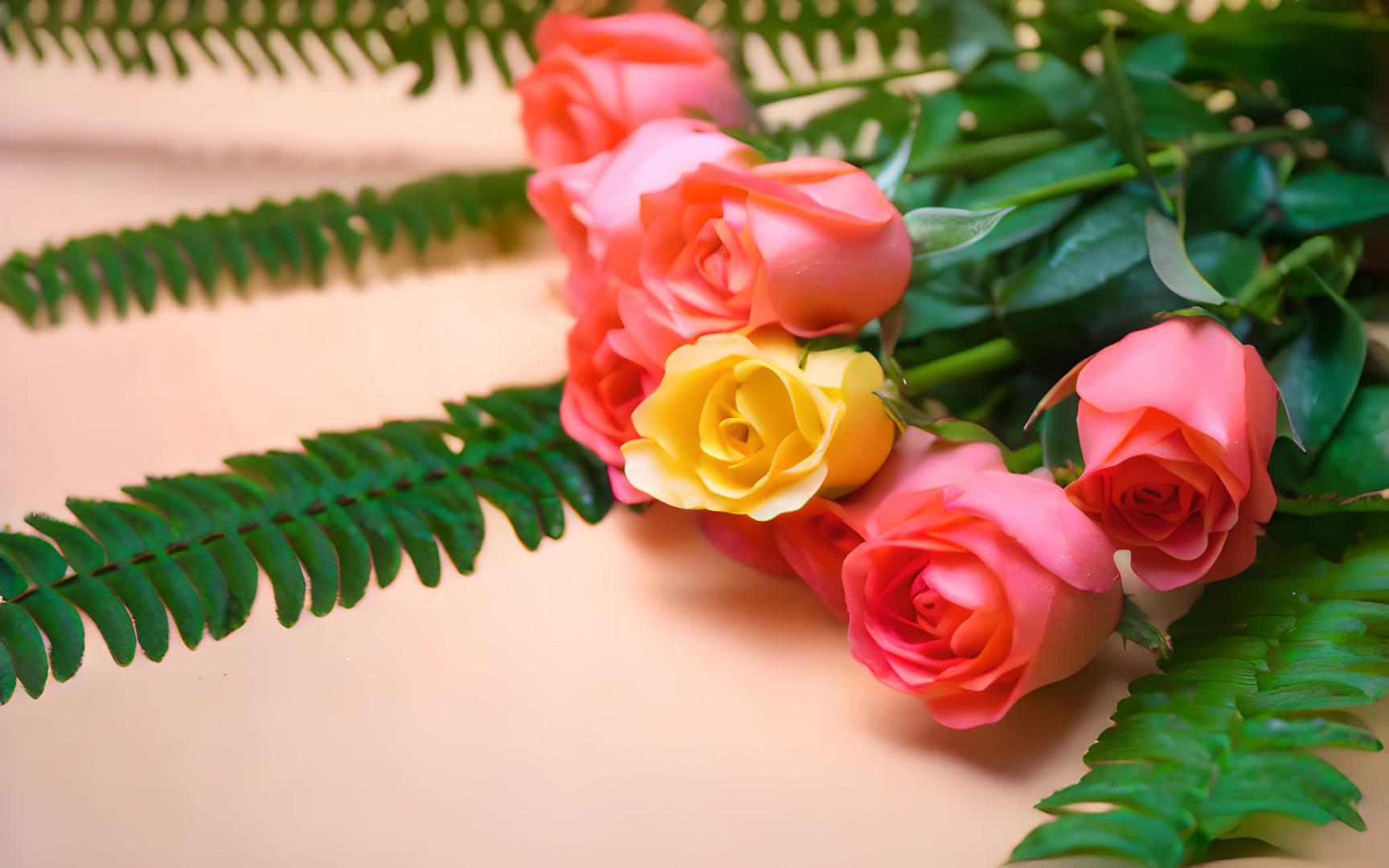 温暖浪漫的玫瑰花视频的预览图
