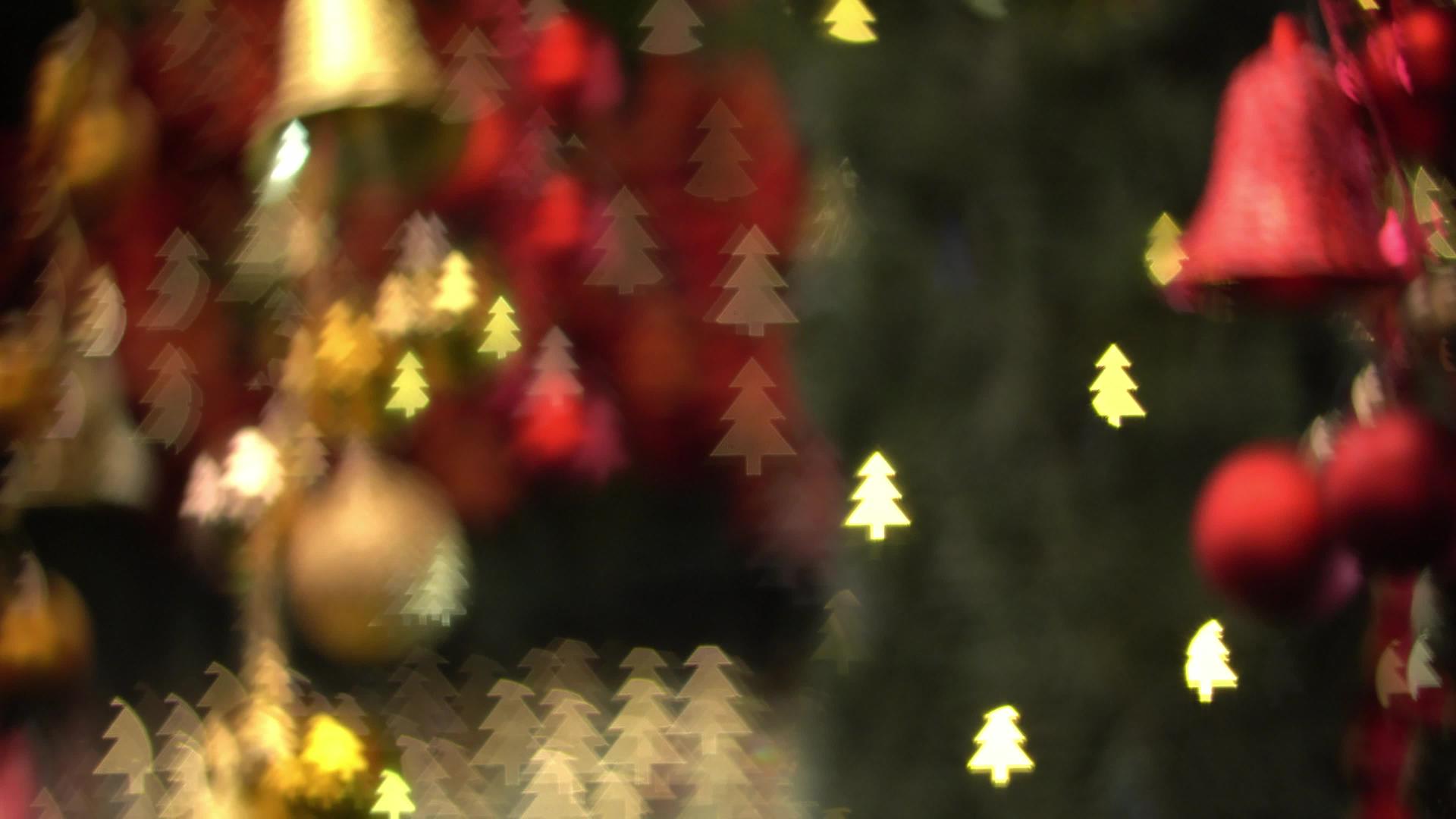 bokoh圣诞树背景模糊视频的预览图