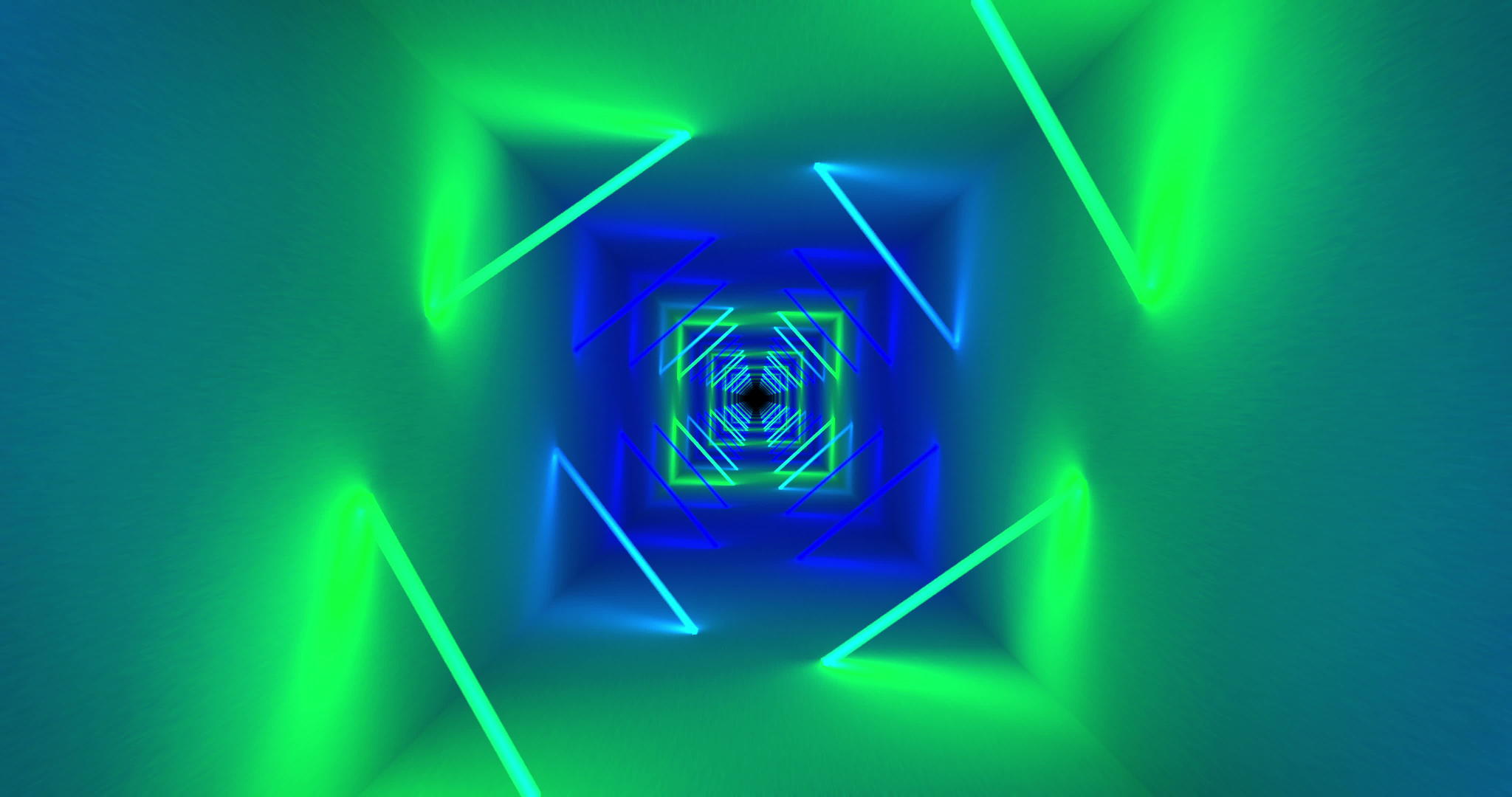 管内发光荧光线循环动画视频的预览图