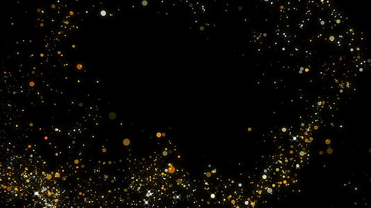 明亮的恒星飞行和金色粉尘4k散落视频的预览图
