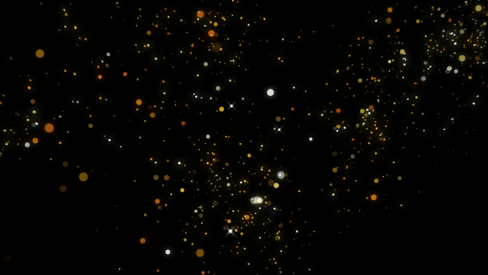 一个亮星的zigzag飞行圆金球在黑色背景4k上散布视频的预览图