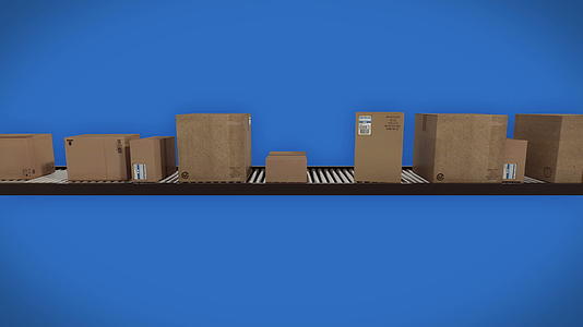 传送带纸箱循环动画视频的预览图