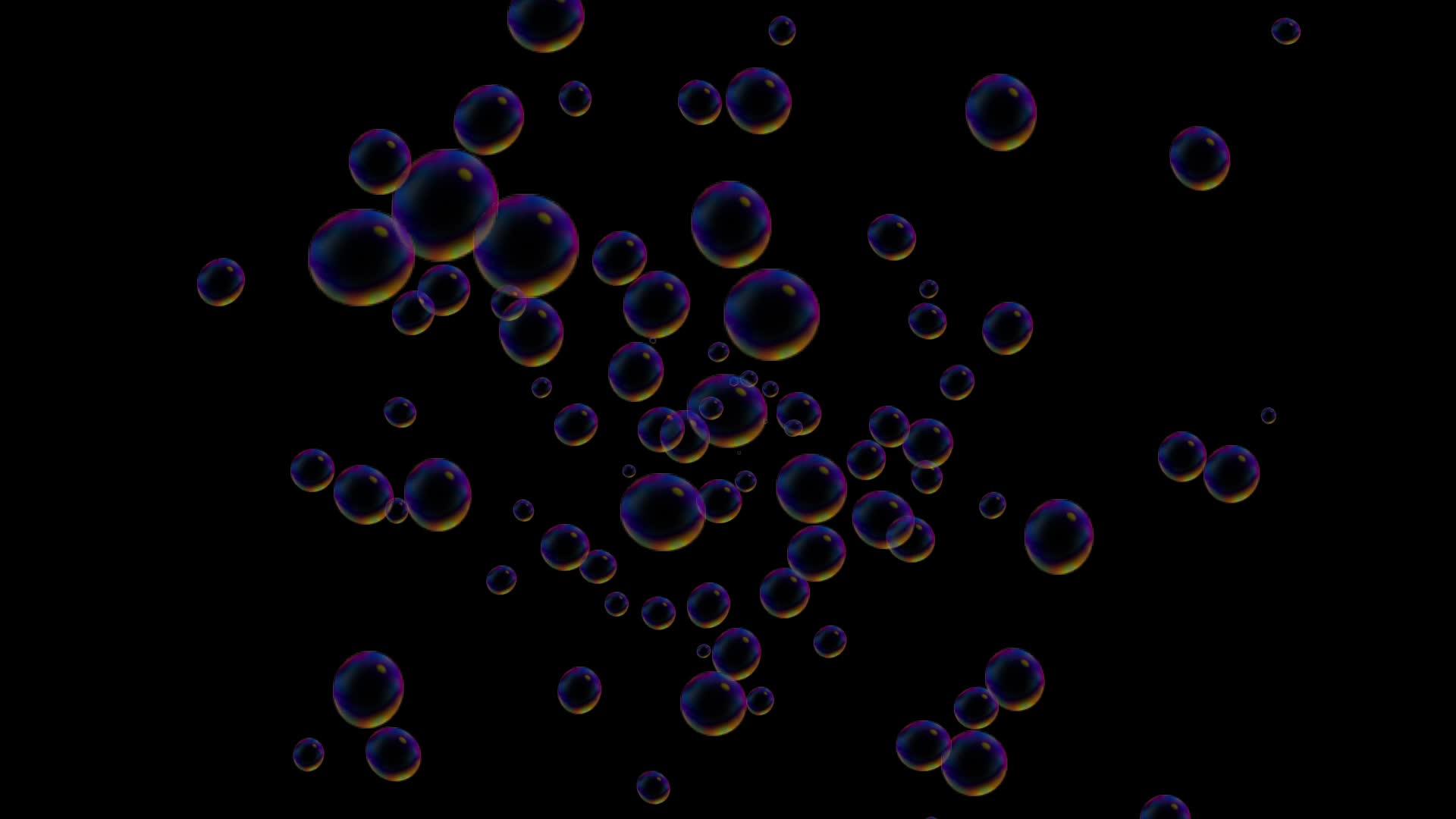抽象的3d肥皂泡背景一堆肥皂泡在深色背景中产生动画视频的预览图