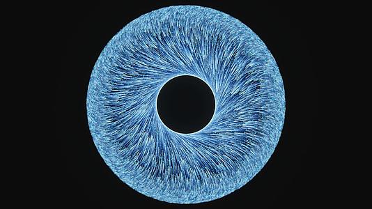 明亮的蓝色流线3D投影视频的预览图