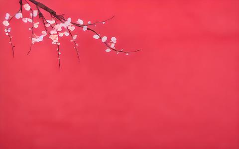 春天桃花红背景视频的预览图
