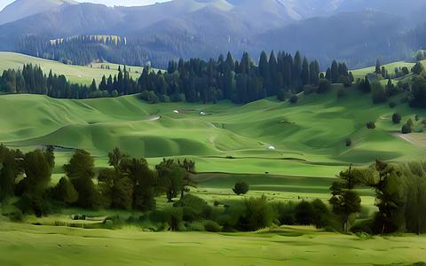 新疆那拉提草原美景视频的预览图