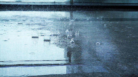 4K城市下雨升格视频的预览图