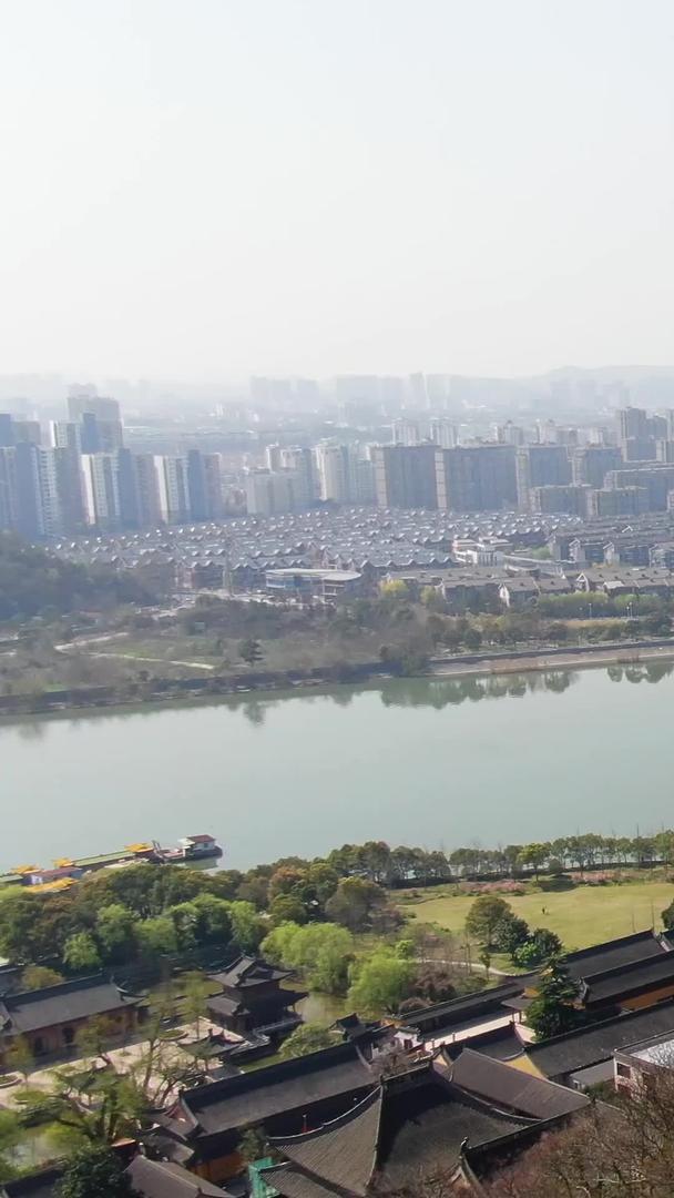 镇江焦山风景区万佛塔航拍5A景区视频视频的预览图
