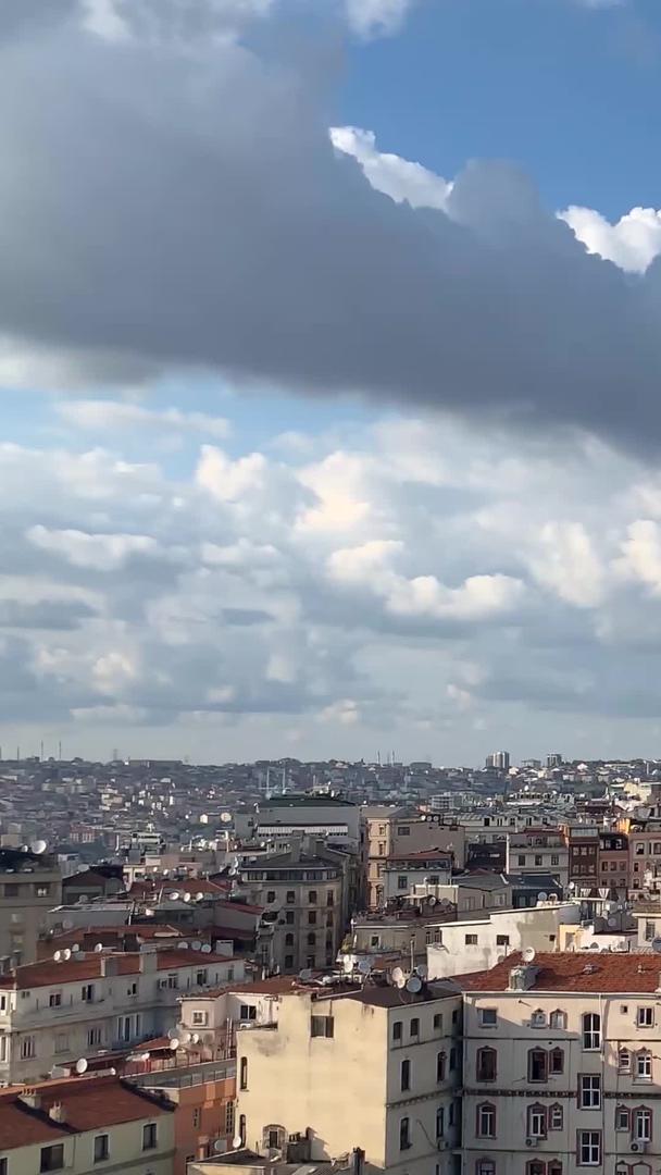 伊斯坦布尔土耳其俯瞰城市风景实拍视频的预览图