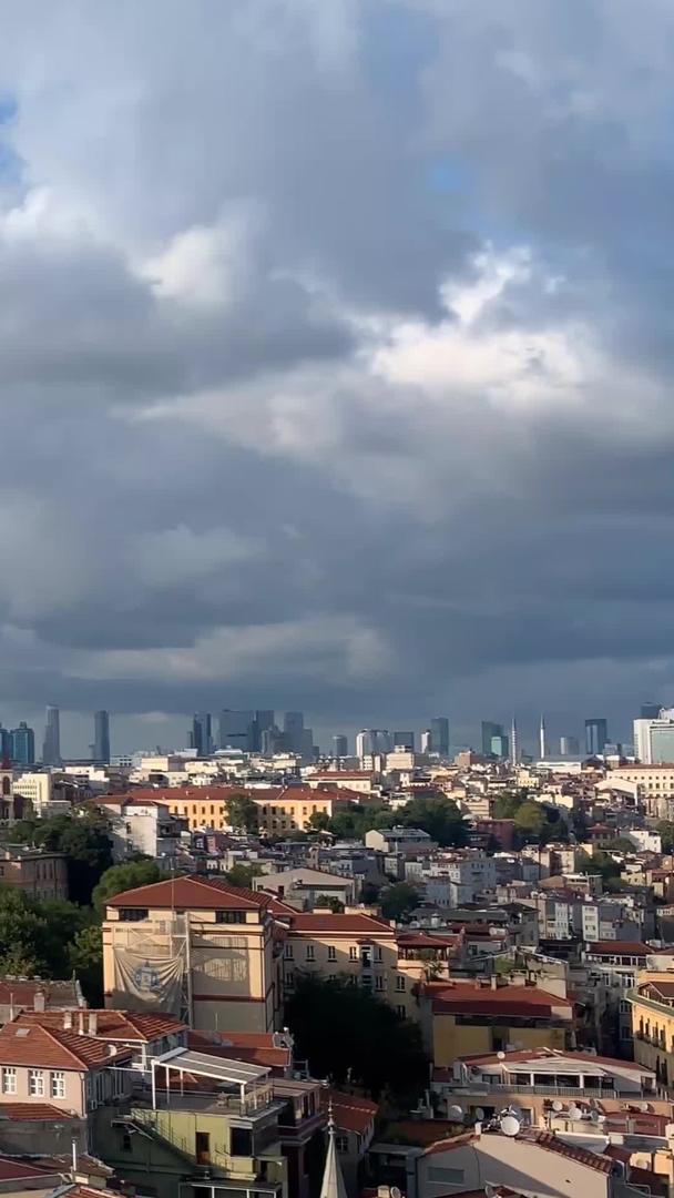伊斯坦布尔土耳其俯瞰城市风景实拍视频的预览图